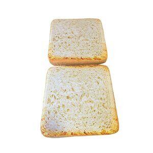 NEW set of 2 square toast bread seat chair cushions novelty funny food